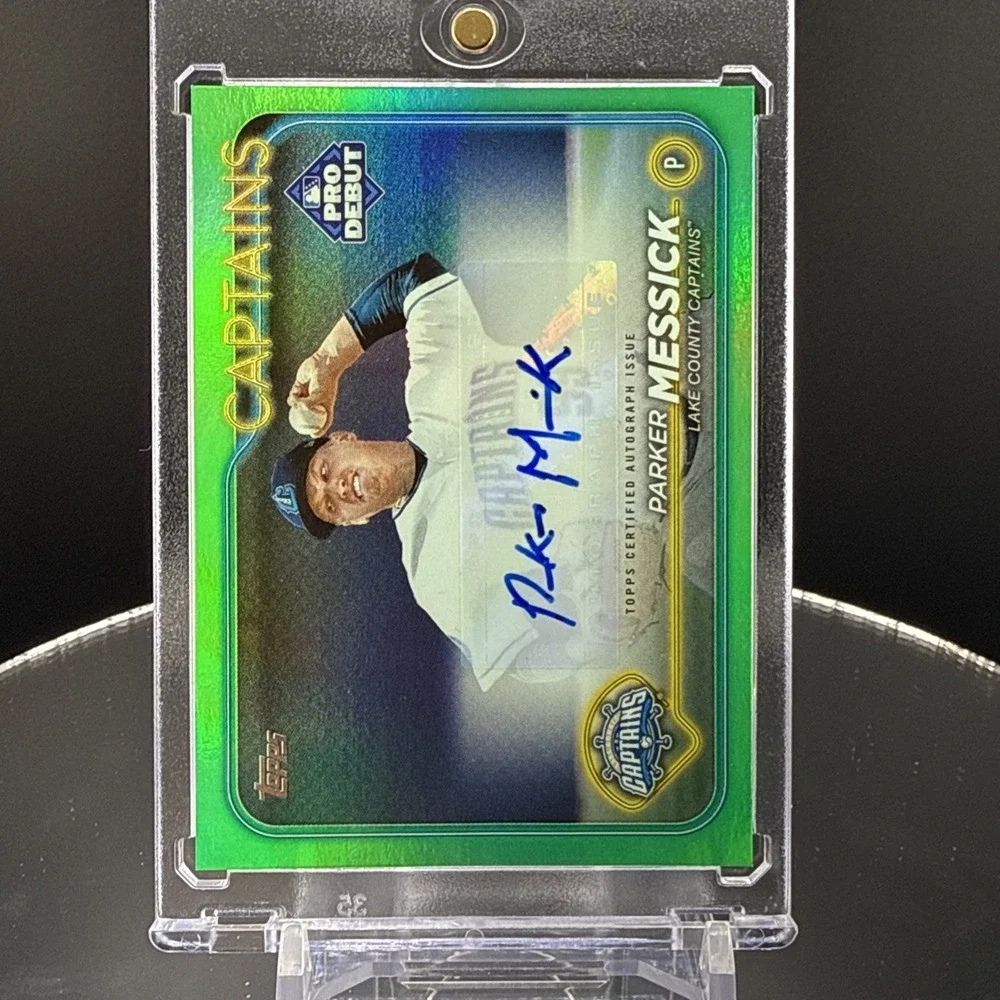 Parker Messick 2024 Topps Pro Debut Green Foil Auto 58/99 #PD-147 Guardians